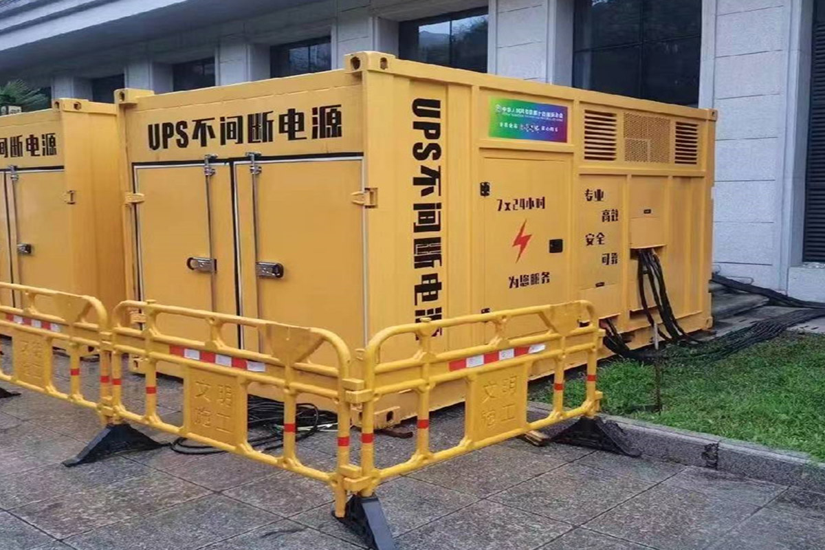 莆田发电机租赁施工现场